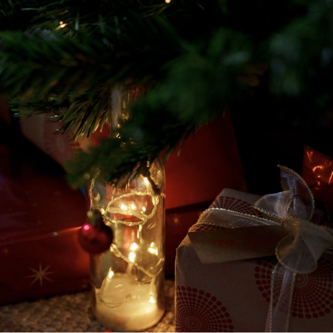 The Ultimate Christmas Setup: Garland, Pre-Lit Tree, and 80's Tunes