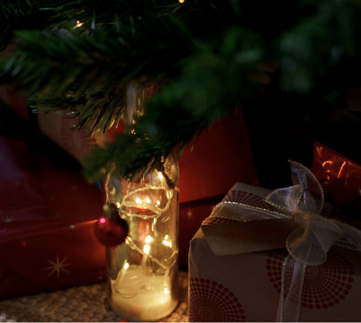 The Ultimate Christmas Setup: Garland, Pre-Lit Tree, and 80's Tunes